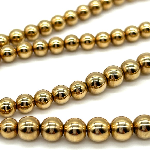 NWT Ralph Lauren Dangle Earrings & Gold Tone Graduated Bead Toggle Necklace 17" - Picture 9 of 15